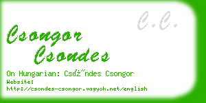 csongor csondes business card